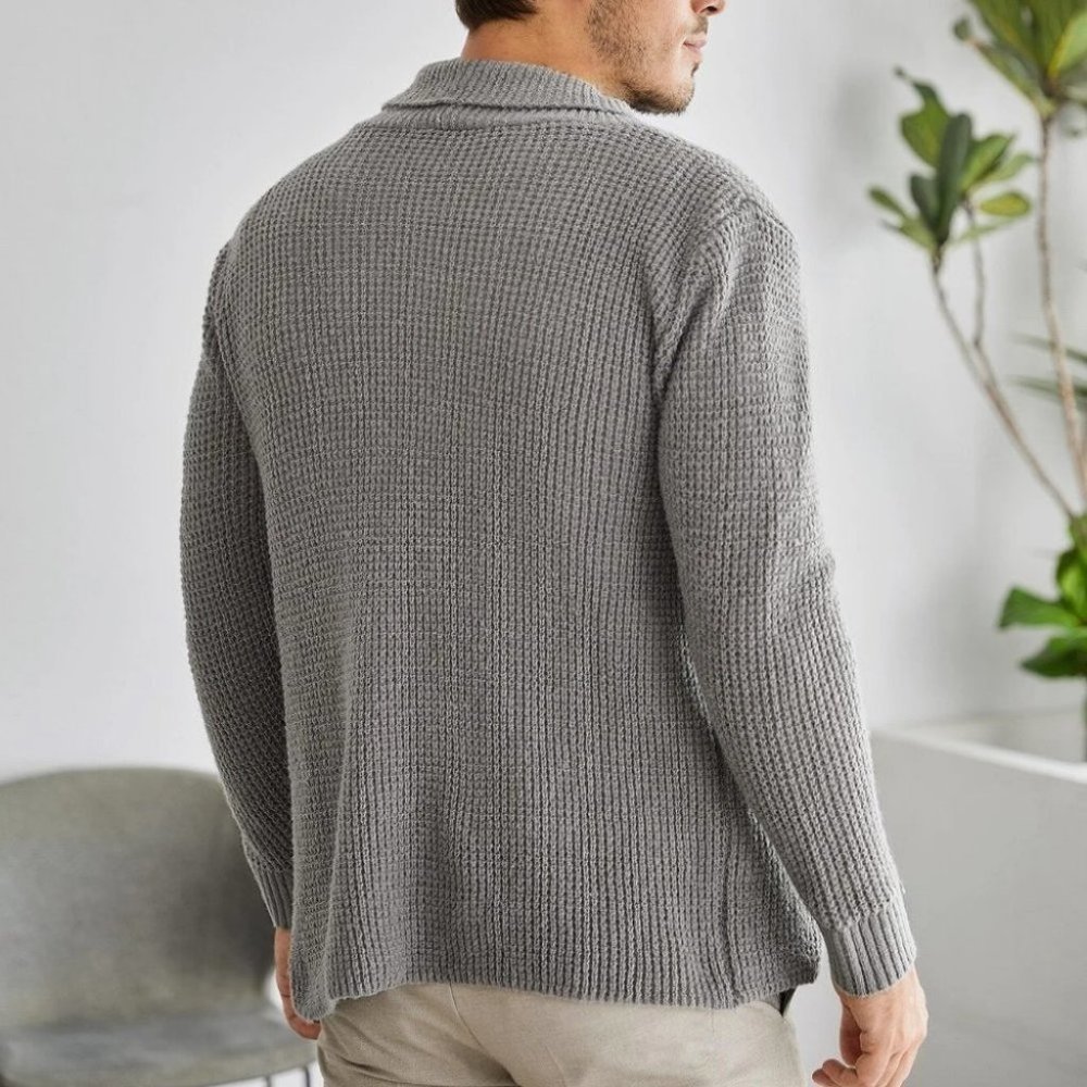 Grey Mens Cardigan - Picture 2 of 4